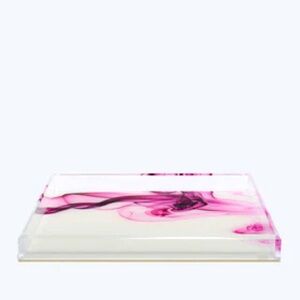 Alexandra Von Furstenberg Acrylic Tray Magenta smoke design New never opened